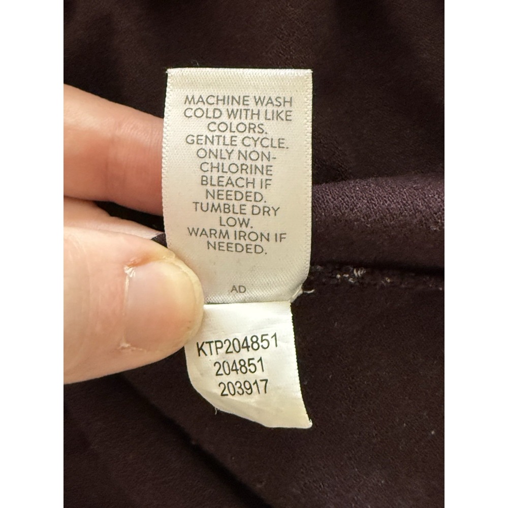 J. Jill Women's Pattern Dress, Dark Maroon With Black & Tan, Size M - Picture 5 of 7